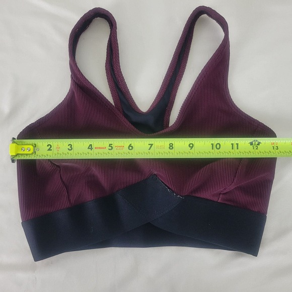 Heroine Sport Womens Sports Bra Size Small Plum Racerback Wireless Activewear - Picture 7 of 11